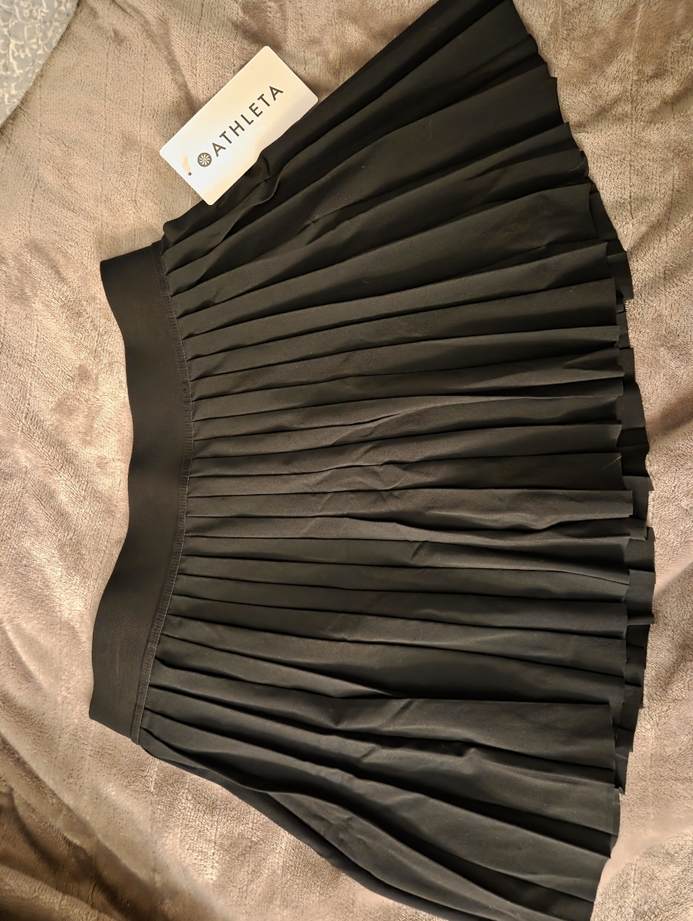 Athleta Black Pleated Circle Skort